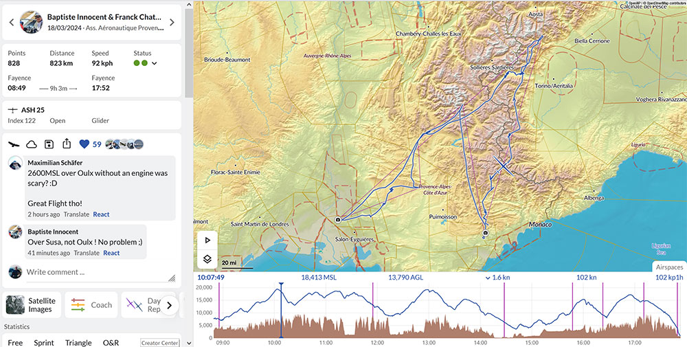 Baptiste Innocent Frank Chatelard 823km 92kph Fayence 19 MArch 24 4